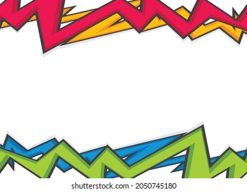 Abstract background with colorful zigzag line pattern and some copy space area
