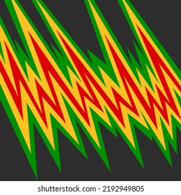 Fondo abstracto con un patrón de línea de zigzag colorido