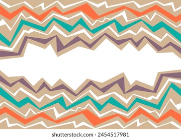 Fondo Abstractas con colorido patrón de línea en zigzag y con un poco de espacio de copia