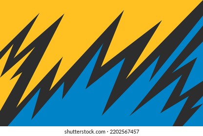 Abstract background with colorful zigzag and spike pattern and with some copy space area