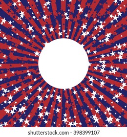 Abstract background in colors of american flag. Independence Day or Veterans Day theme background. Stock vector.