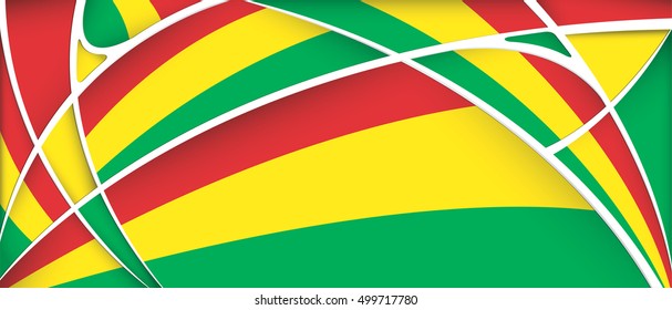 Abstract background with colors of Bolivia flag - Vector image