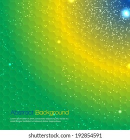 Abstract background with colors of the Brazilian flag