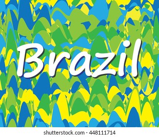 Abstract background in the colors of the Brazilian flag