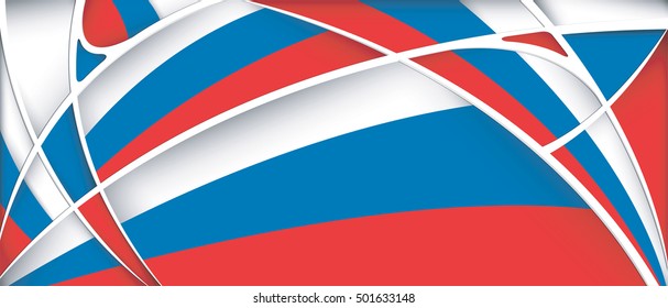 Abstract background with colors of Russia flag - Vector image