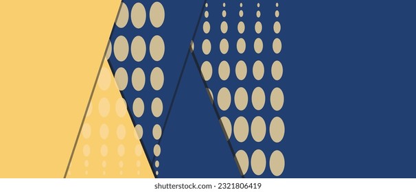 Abstract background in the colors of the Ukrainian flag. Banner with modern futuristic graphics and copy space. Vector illustration.