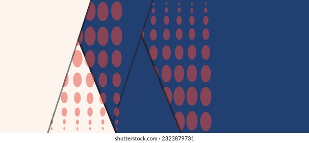 Abstract background in the colors of the USA flag. Banner with modern futuristic graphics and copy space. Vector illustration.