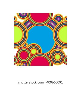 Abstract background with colour circles. Seamless pattern
