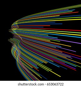 Abstract background with colourful flowing lines