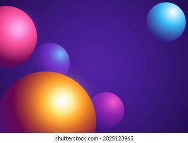 Abstract background of colourful spheres in vector EPS 10