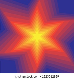 Abstract background with a colourful star design