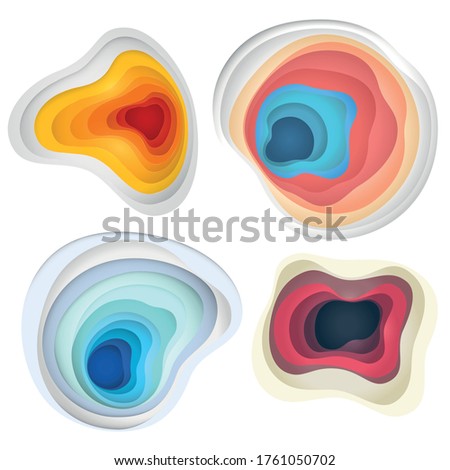 Abstract background with colours paper cut out layers. Vector illustration advertising. Material design. Paper cutting texture. Applicable for business banner, flyer, poster, brochure design element.