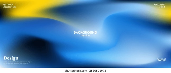 Abstractas combinación de fondo de cielo azul con un toque de amarillo suave y brillante. Diseño minimalista en color pastel.