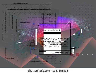 Abstract background, combination of different shapes