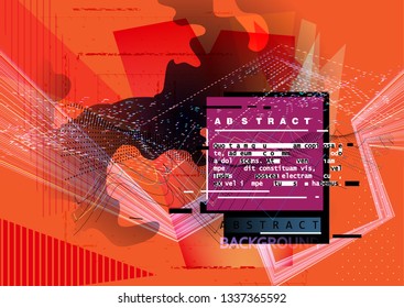 Abstract background, combination of different shapes