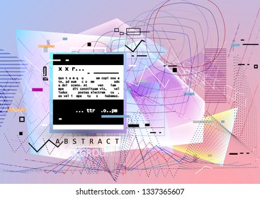 Abstract background, combination of different shapes