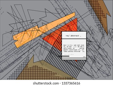 Abstract background, combination of different shapes