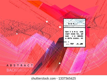 Abstract background, combination of different shapes