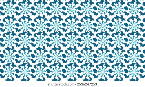 Abstract background of a combination of hexagonal circles forming a floral pattern