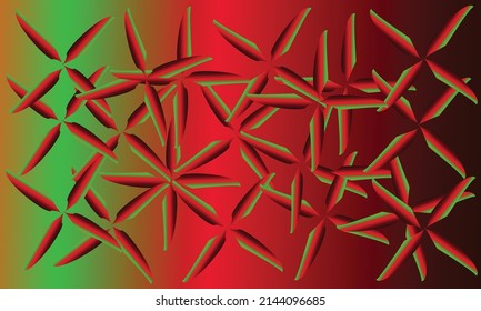 Abstract background with a combination of red and green with a little orange