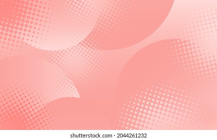 Fondo abstracto en puntos de media tonalidad de estilo cómic. degradado rosa a blanco. ilustración vectorial