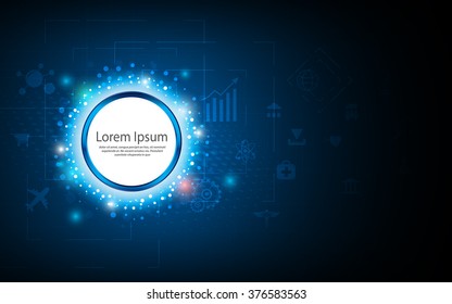 abstract background communication network technology concept circle connection design