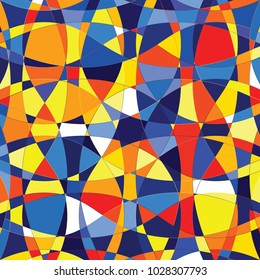 Abstract background with complex pattern of geometric shapes in different colors