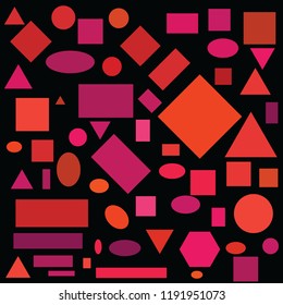 Abstract background with complex pattern of geometric shapes in different colors