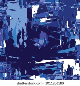 Abstract background with complex pattern of shapes in palette of blue colors