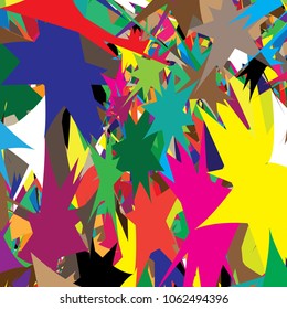 Abstract background with complex pattern of shapes in different colors
