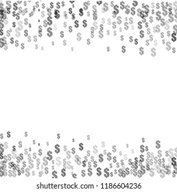 Abstract background compose signs of dollars, on white background. Vector Background Illustration.