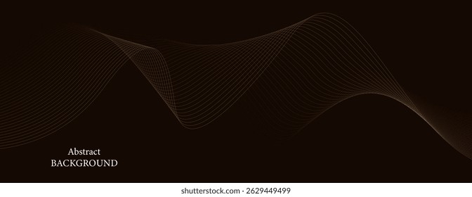 An abstract background composed of beautiful light orange or gold thin lines, perfect for use as a background in design or presentations to create an elegant and attractive atmosphere.