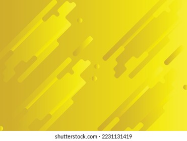 Abstract background composed of curved pieces in technological lines gradient from light yellow to dark : Vector
