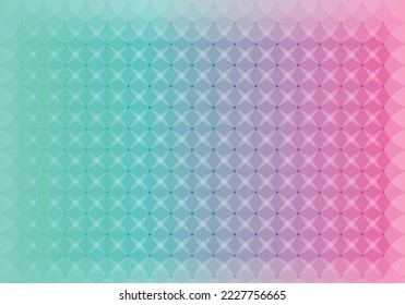 Un fondo abstracto compuesto de ovales que se parecen a una flor. Tonos pastel degradados de rosa claro a verde oscuro: Vector