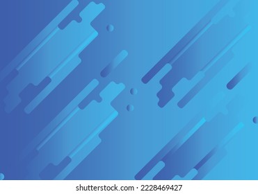 Abstract background composed of technologically curved pieces in pastel tones gradients from light blue to dark blue : Vector