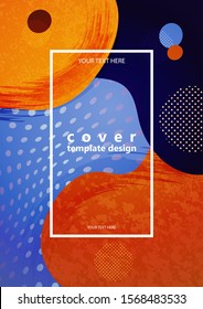 Abstract background composition with bright color and dynamic shape, circles, dots, texture. Trendy design template for flyers, banners, invitations, special offers and much more. Vector illustration