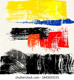 abstract background composition, with paint strokes and splashes, grungy