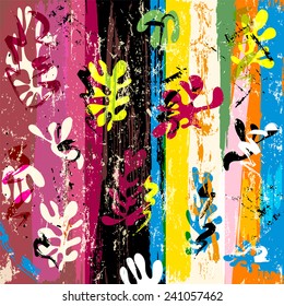 abstract background composition, with paint strokes and splashes