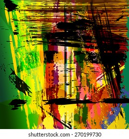 abstract background composition, with paint strokes and splashes