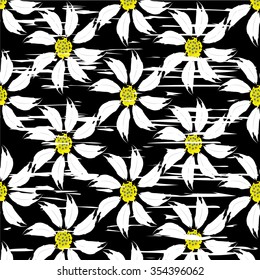 abstract background composition, with paint strokes, splashes and flowers, summertime.geometric flowers.Abstract Background