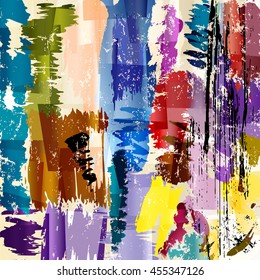 abstract background composition, with paint strokes and splashes