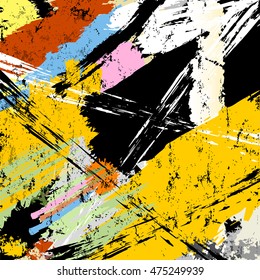 abstract background composition, with paint strokes and splashes