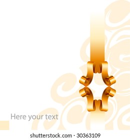 Abstract background composition with ribbons
