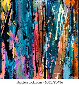 abstract background composition, with strokes, splashes and geometric lines