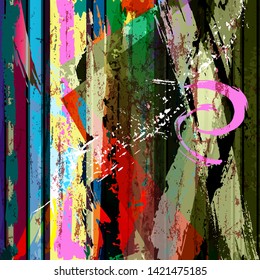 abstract background composition, with strokes, splashes and lines, grungy