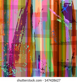 abstract background composition, with strokes, splashes and trapeze