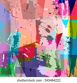 abstract background composition, with strokes and splashes, halftone,