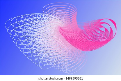 Abstract background,  composition with trendy gradients, dynamic linear waves. Design in colorful modish  flat minimalistic style. Template ready for use in web or print design - vector
