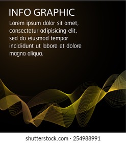 Abstract background for computer graphic and technology. Black and yellow  background. 