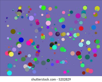 Abstract background with concentric circles in different cool colors (vector)